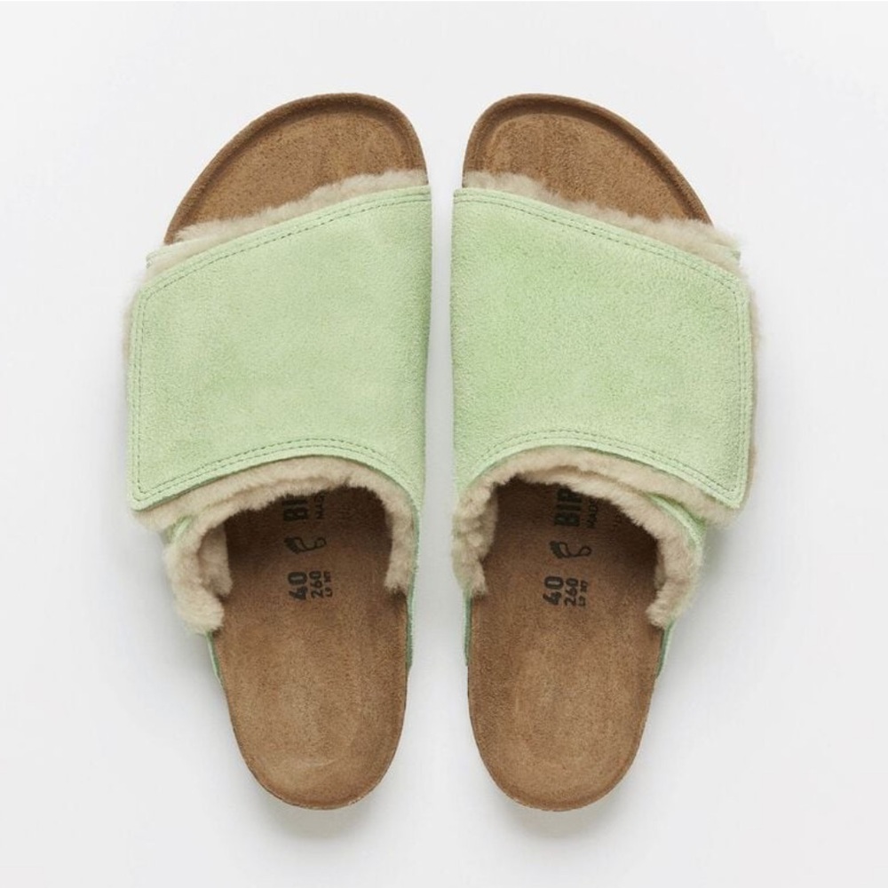 Stussy x Birkenstock Solana Shearling Slides
